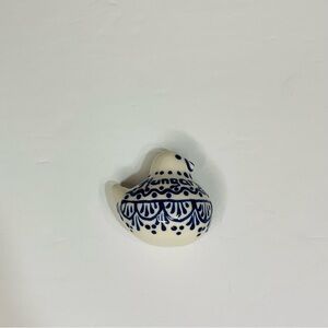 Blue Ceramic Bird Magnet Figurine